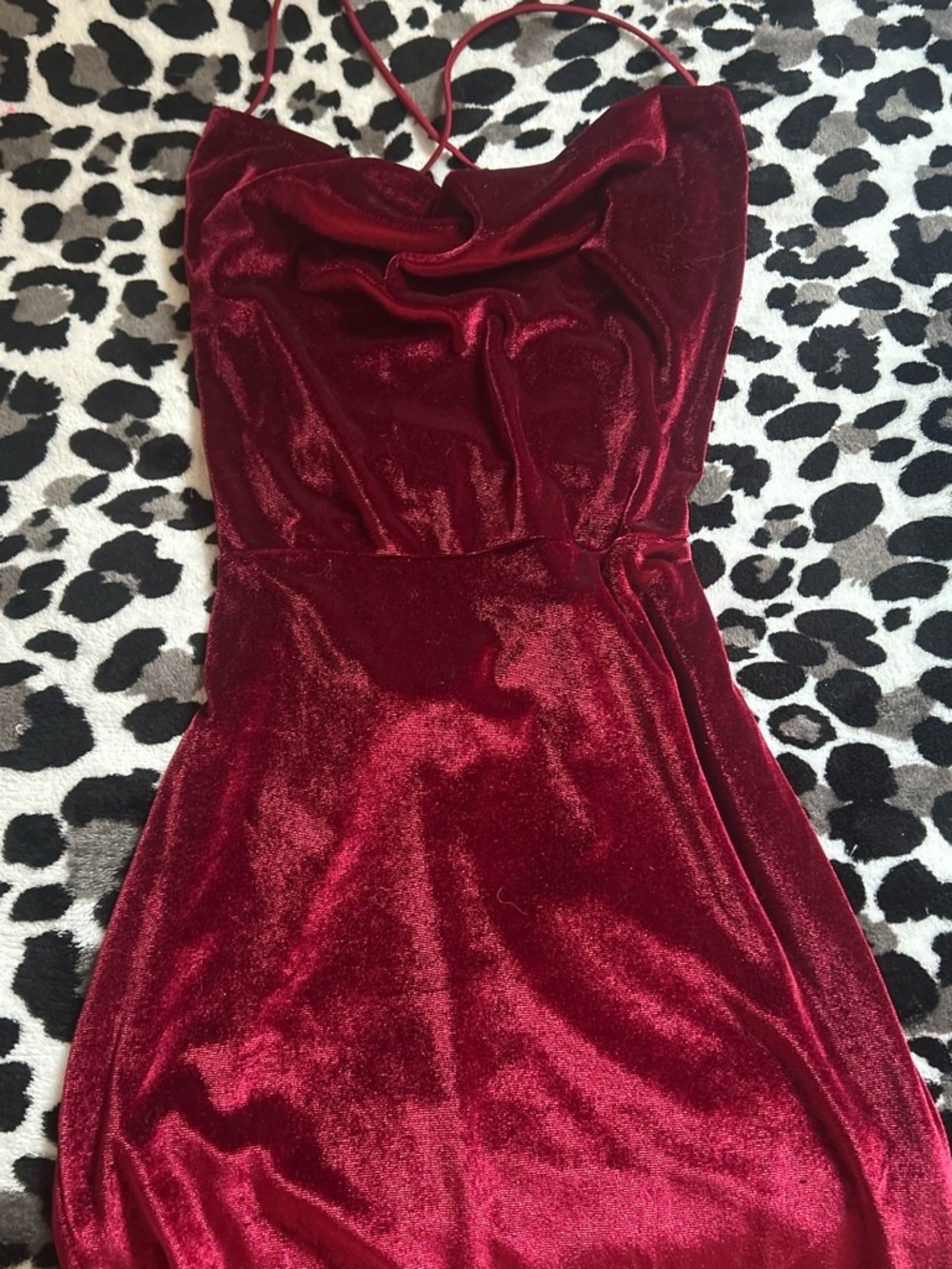 Red velvet Lucy in the sky homecoming backless dress with tie up back